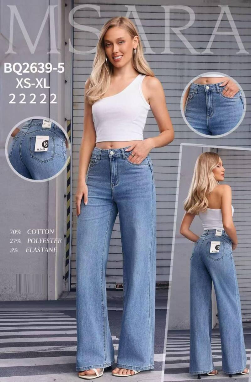 Spodnie damskie jeansy Roz XS-XL, 1 Kolor Paczka 10 szt