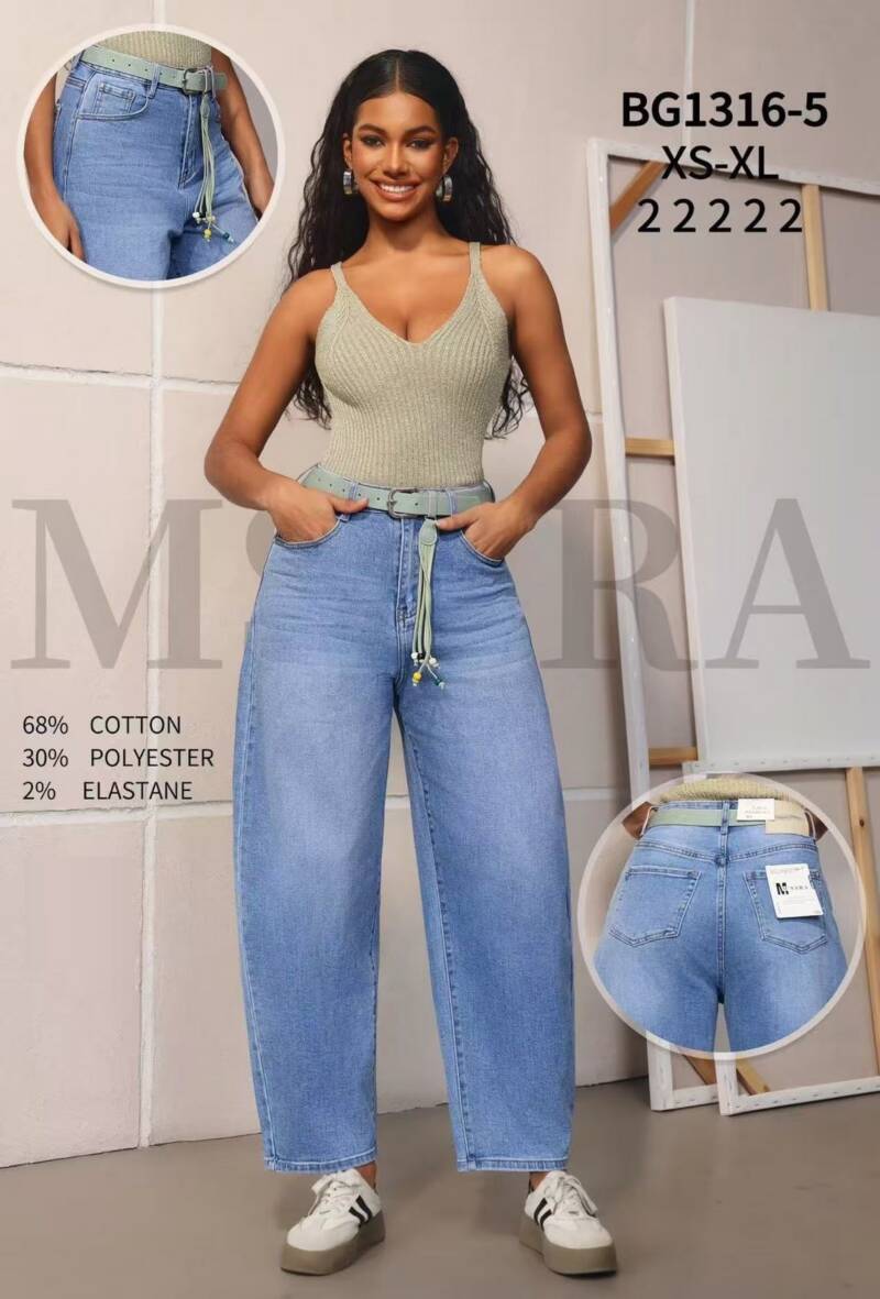 Spodnie damskie jeansy Roz XS-XL, 1 Kolor Paczka 10 szt