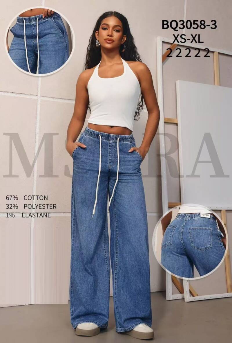 Spodnie damskie jeansy Roz XS-XL, 1 Kolor Paczka 10 szt