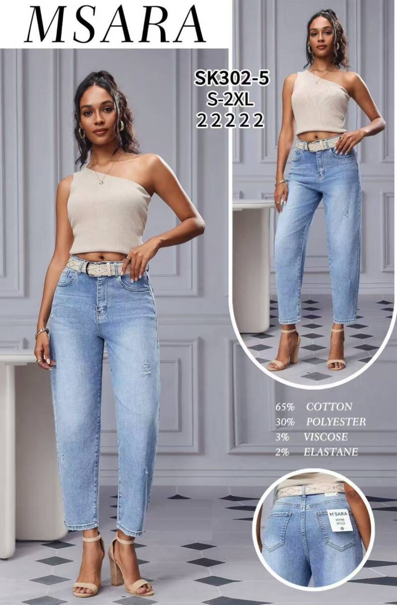 Spodnie damskie jeansy Roz S-2XL, 1 Kolor Paczka 10 szt