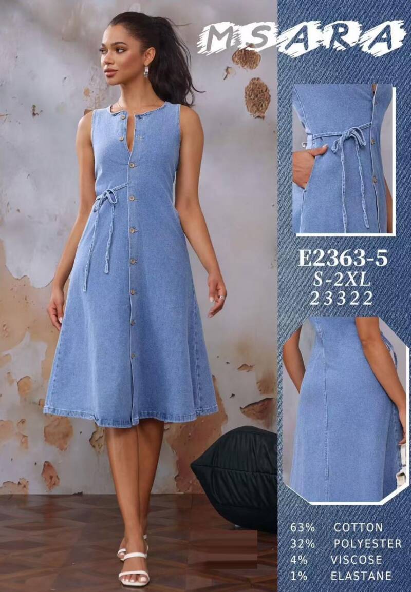 Sukienki damskie jeansy Roz S-2XL, 1 Kolor Paczka 12 szt