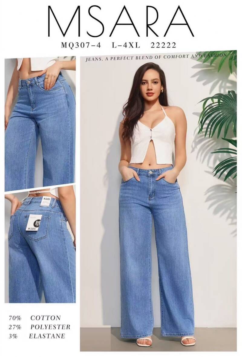 Spodnie damskie jeansy Roz L-4XL, 1 Kolor Paczka 10 szt