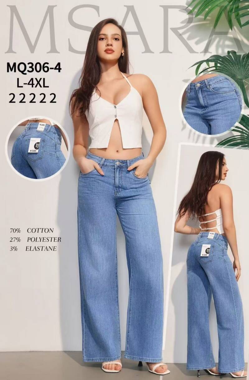 Spodnie damskie jeansy Roz L-4XL, 1 Kolor Paczka 10 szt