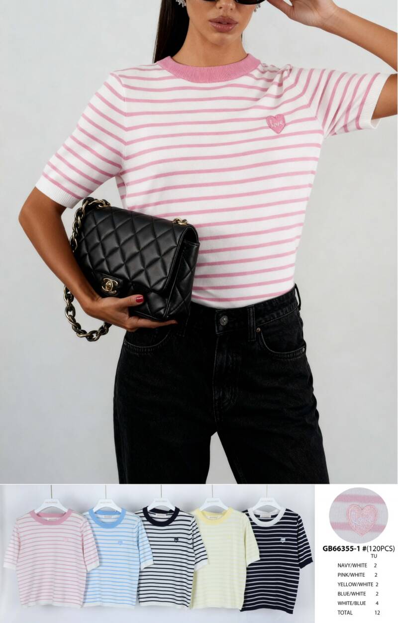 Bluzki damskie (Francja produkt) Roz Standard, Mix Kolor .Paczka 12 szt