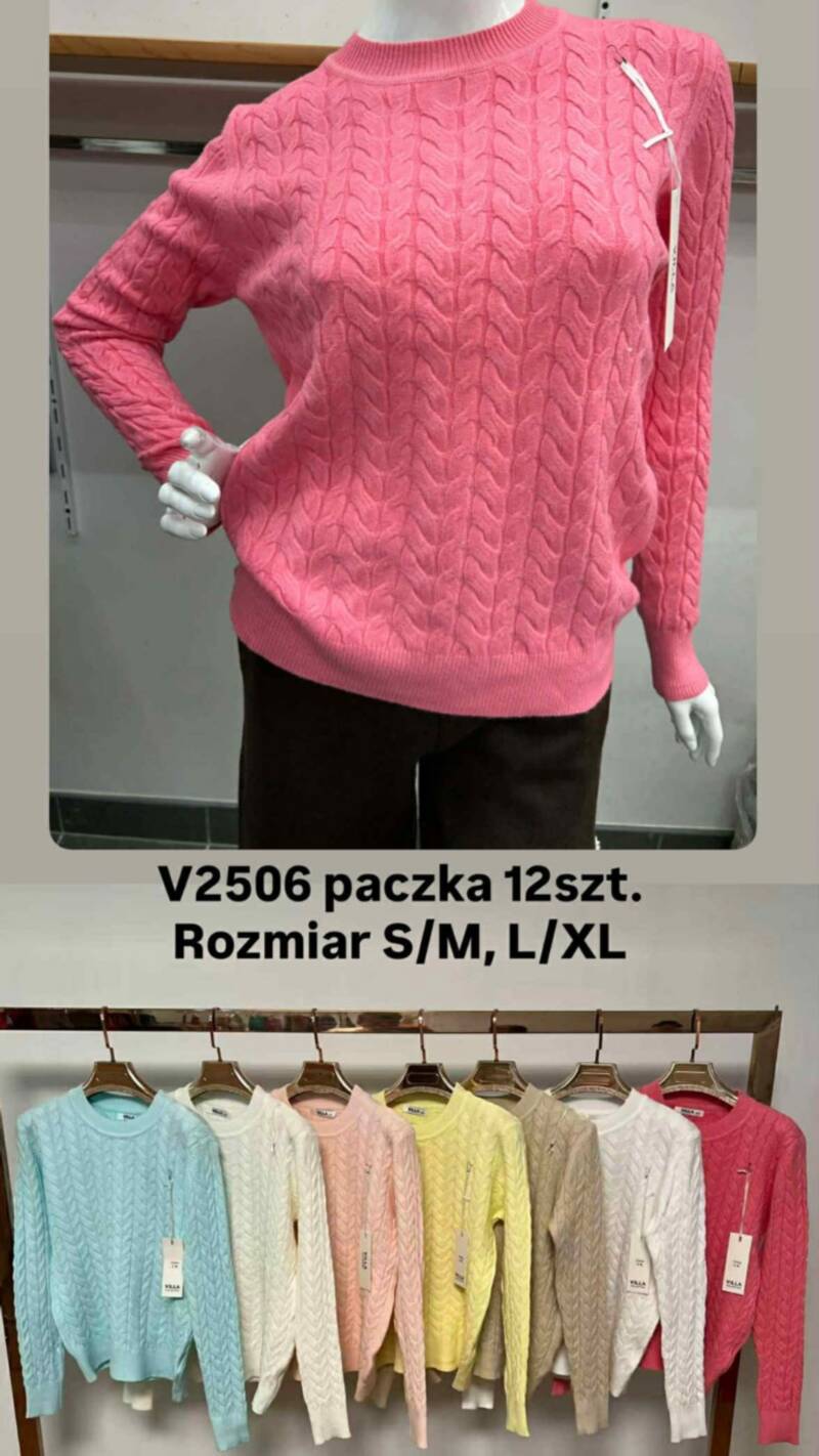 Swetry damskie Roz S/M-L/XL, Mix Kolor Paczka 12 szt