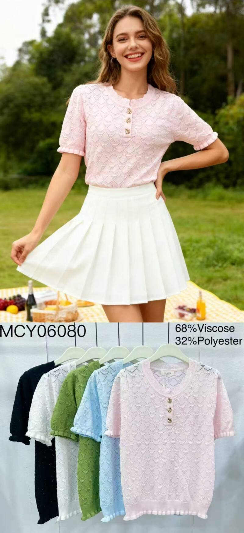 Bluzki damskie (Francja produkt) Roz Standard, Mix Kolor .Paczka 12 szt