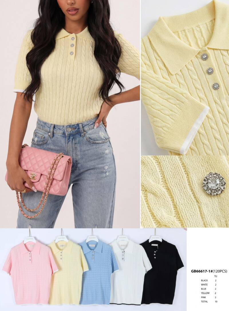 Bluzki damskie (Francja produkt) Roz Standard, Mix Kolor .Paczka 10 szt