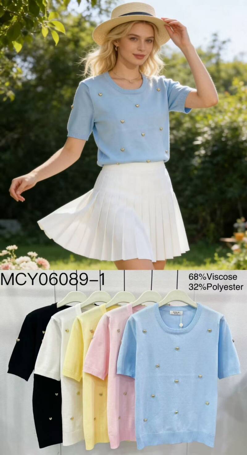 Bluzki damskie (Francja produkt) Roz Standard, Mix Kolor .Paczka 12 szt