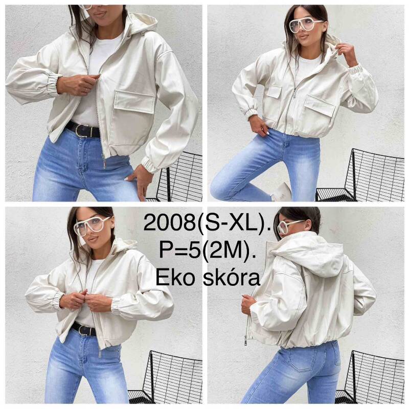 Kurtki damskie skórzana Roz S-XL , 1 Kolor Paczka 5 szt 1