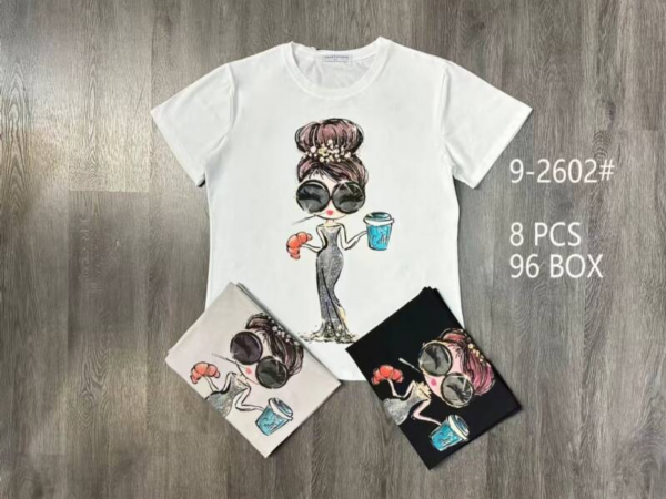 Bluzki damskie Roz Standard, Mix Kolor Paczka 8 szt 1