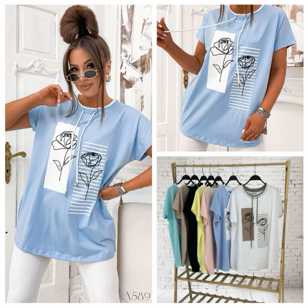 Bluzki damskie Roz Standard, Mix Kolor Paczka 10 szt