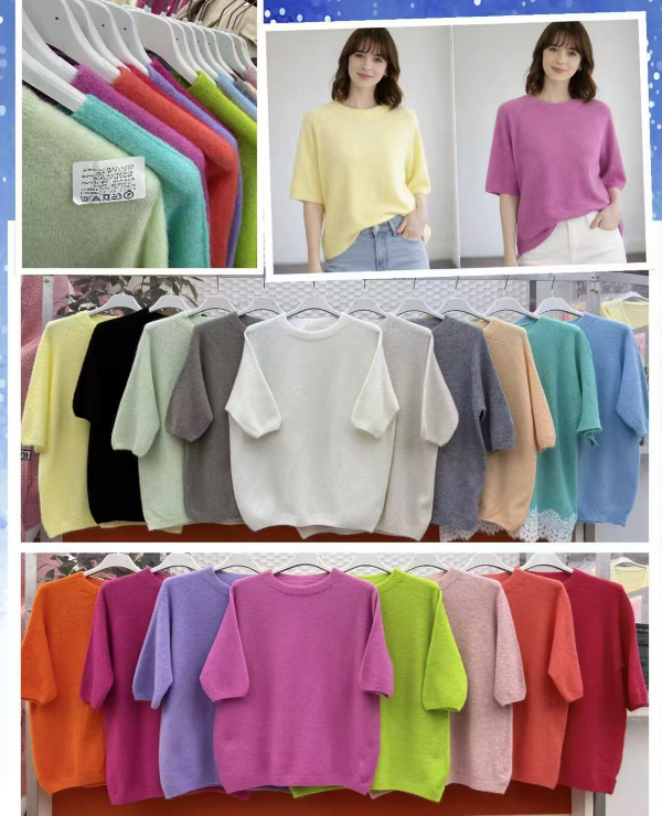 Bluzki damskie (Włoskie produkt) Roz Standard, Mix Kolor Paczka 5 szt