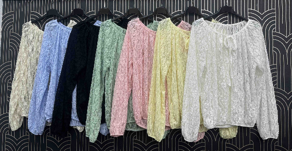 Bluzki damskie (Włoskie produkt) Roz Standard, Mix Kolor Paczka 5 szt