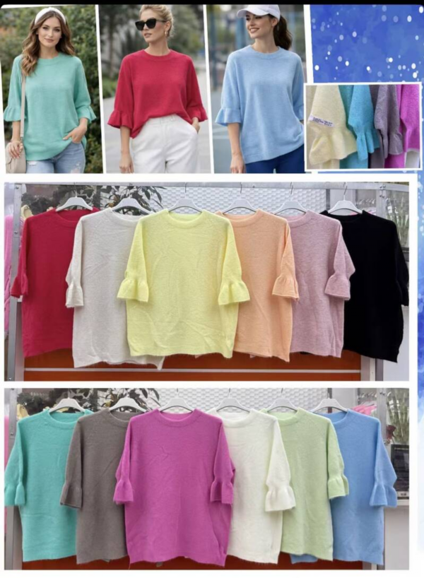 Bluzki damskie (Włoskie produkt) Roz Standard, Mix Kolor Paczka 5 szt