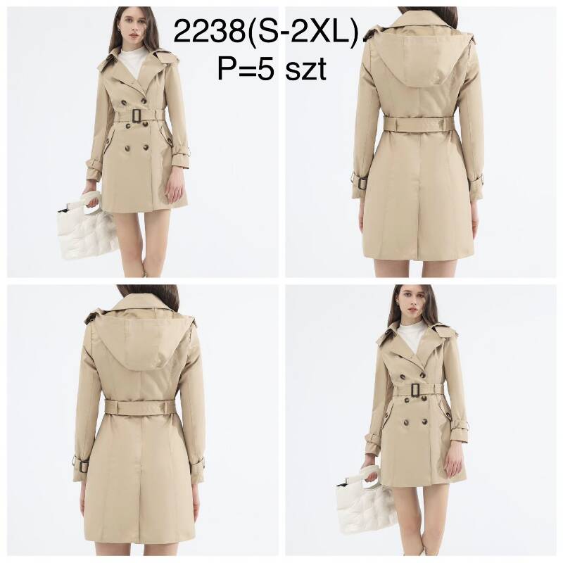 Plaszcze damkie Roz S-2XL,1 Kolor Paczka 5 szt