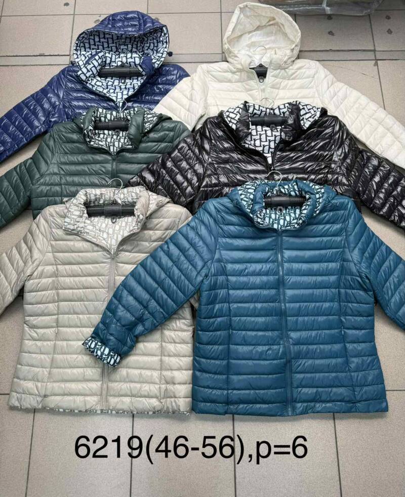 Kurtki damskie cienki Roz 46-56 ,1 Kolor Paczka 6 szt