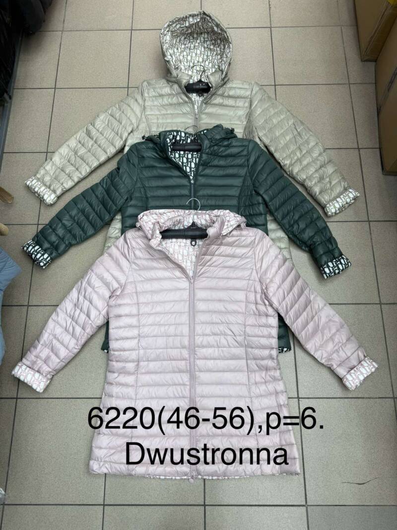 Kurtki damskie cienki Roz 46-56 ,1 Kolor Paczka 6 szt