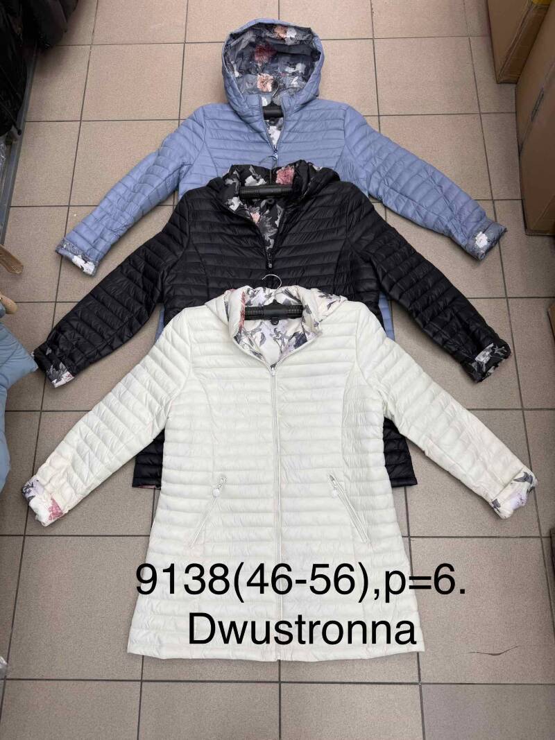 Kurtki damskie cienki Roz 46-56 ,1 Kolor Paczka 6 szt
