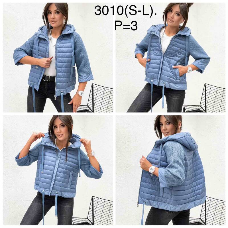 Kurtki damskie cienki Roz S-L ,1 Kolor Paczka 3 szt