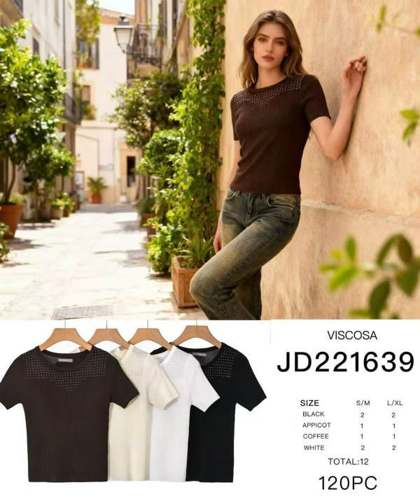 Bluzki damskie Roz S/M-L/XL , Mix Kolor Paczka 12 szt 1