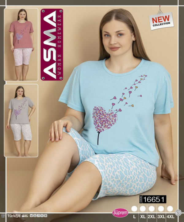 Piżama damska Roz XL-4XL, Mix kolor Paczka 15 szt