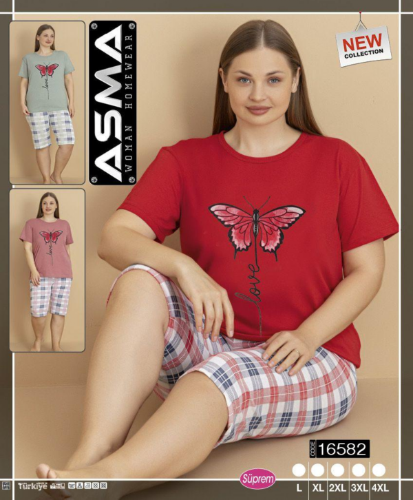 Piżama damska Roz L-4XL, Mix kolor Paczka 15 szt