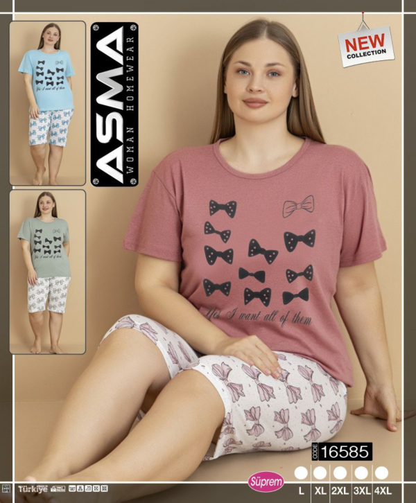 Piżama damska Roz L-4XL, Mix kolor Paczka 15 szt