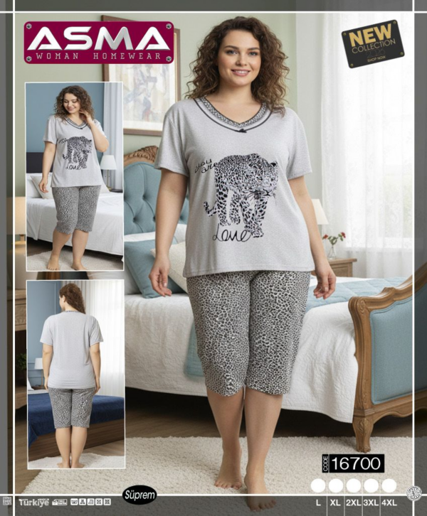 Piżama damska Roz L-4XL, Mix kolor Paczka 15 szt