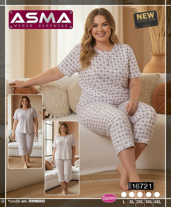 Piżama damska Roz L-4XL, Mix kolor Paczka 15 szt