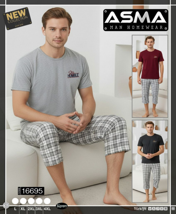 Piżama męska Roz L-4XL, Mix kolor Paczka 8 szt