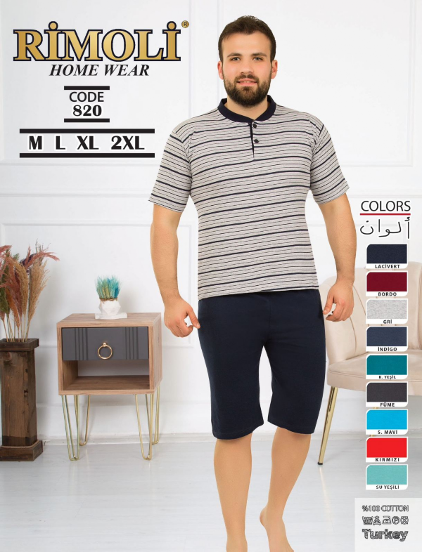 Piżama męska Roz M/L-XL-2XL, Mix kolor Paczka 8 szt 