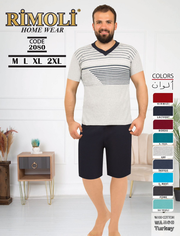 Piżama męska Roz M/L-XL-2XL, Mix kolor Paczka 8 szt 