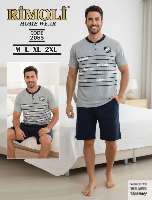 Piżama męska Roz M/L-XL-2XL, Mix kolor Paczka 8 szt 