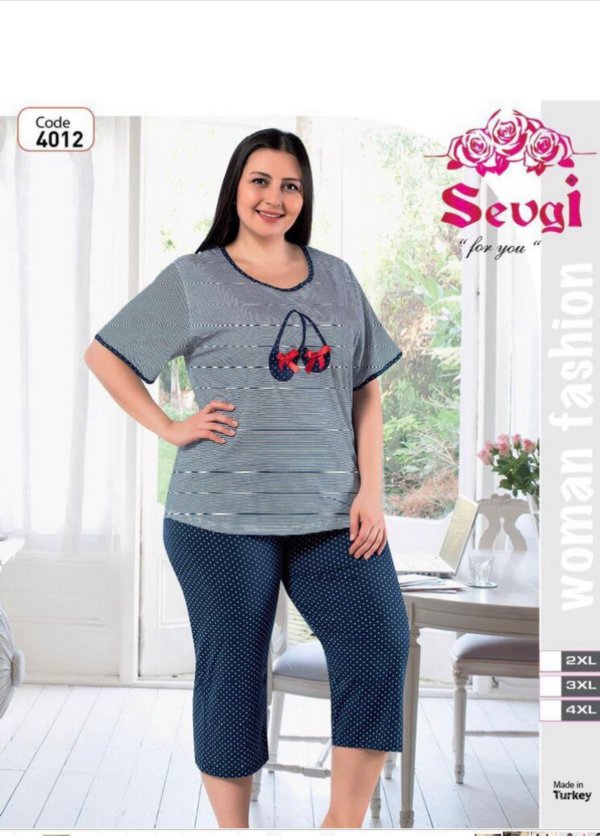 Piżama damska Roz 3XL-5XL, Mix kolor Paczka 12 szt