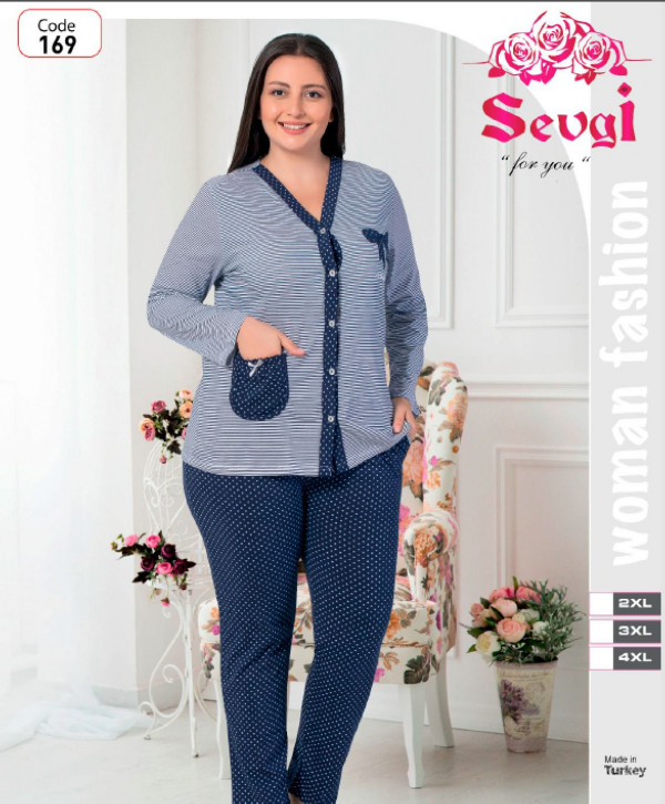 Piżama damska Roz 3XL-5XL, Mix kolor Paczka 12 szt