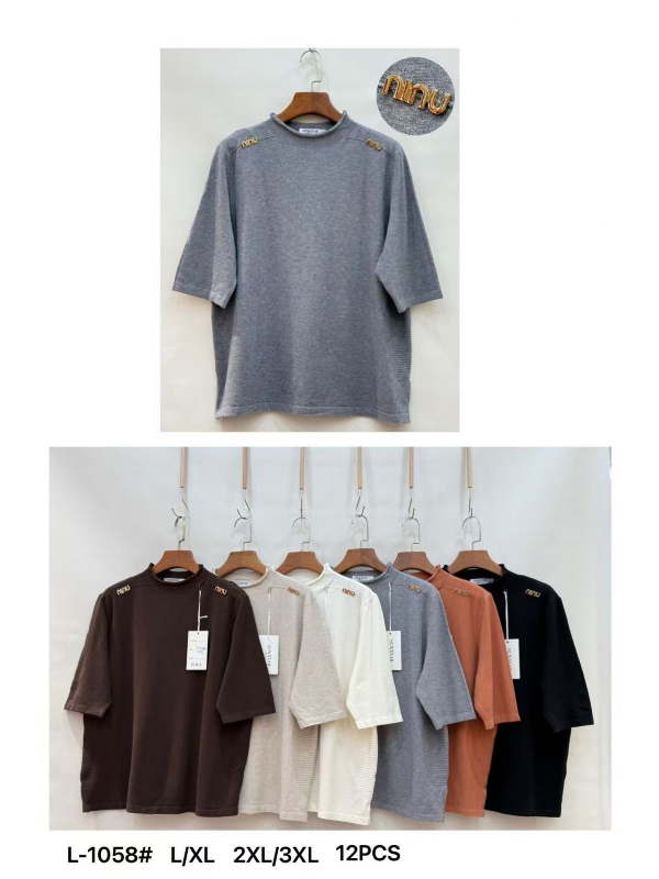  Bluzki damskie Roz L/XL-2XL/3XL, Mix Kolor Paczka 12 szt 1