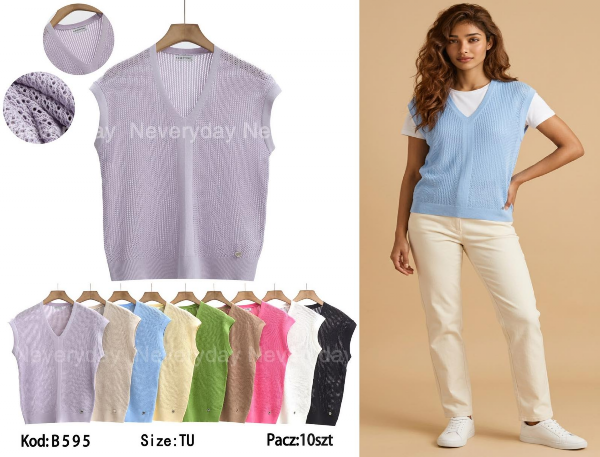 Bluzki damskie Roz Standard, Mix Kolor Paczka 10 szt