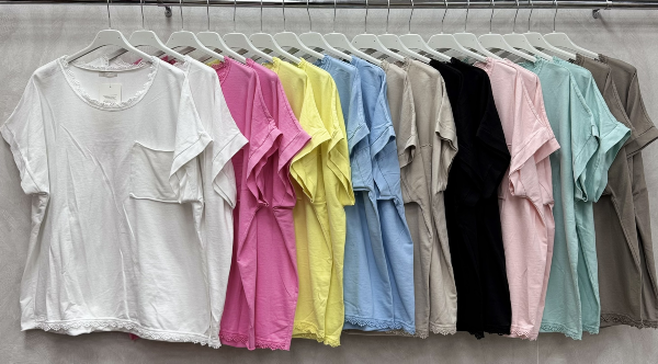 Bluzki damskie (Włoskie produkt) Roz Standard, Mix Kolor Paczka 5 szt 1