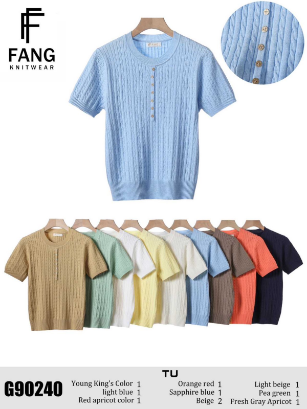  Bluzki damskie Roz Standard, Mix Kolor Paczka 10 szt 1