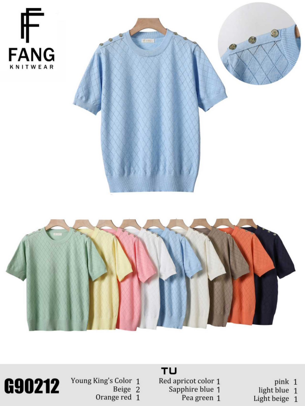  Bluzki damskie Roz Standard, Mix Kolor Paczka 10 szt