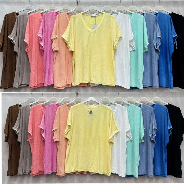 Bluzki damskie (Włoskie produkt) Roz Standard, Mix Kolor Paczka 5 szt