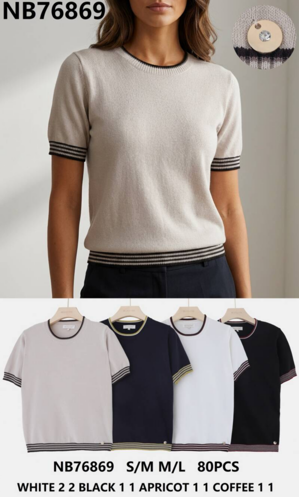 Bluzka damska (Francja produkt) Roz S/M-M/L, Mix Kolor .Paczka 10 szt