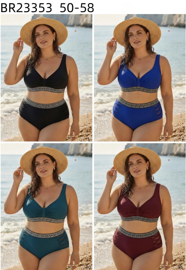 Stroje kąpielowe dwuczęściowy Roz 46-50, Mix Kolor Paczka 10 szt.