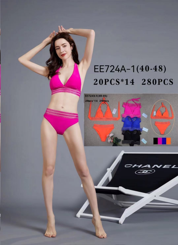 Stroje kąpielowe dwuczęściowy Roz 40-48, Mix Kolor Paczka 20 szt.