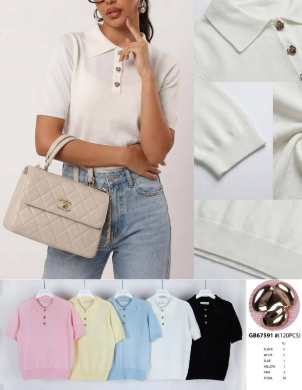 Bluzki damskie (Francja produkt) Roz Standard, Mix Kolor .Paczka 10 szt 1