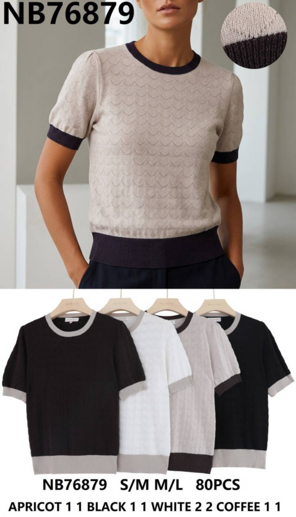 Bluzka damska (Francja produkt) Roz S/M-M/L, Mix Kolor .Paczka 10 szt