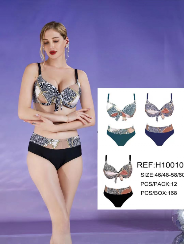 Stroje kąpielowe dwuczęściowy Roz 46-60, Mix Kolor Paczka 12 szt.