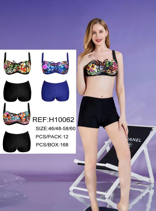 Stroje kąpielowe dwuczęściowy Roz 46-60, Mix Kolor Paczka 12 szt.