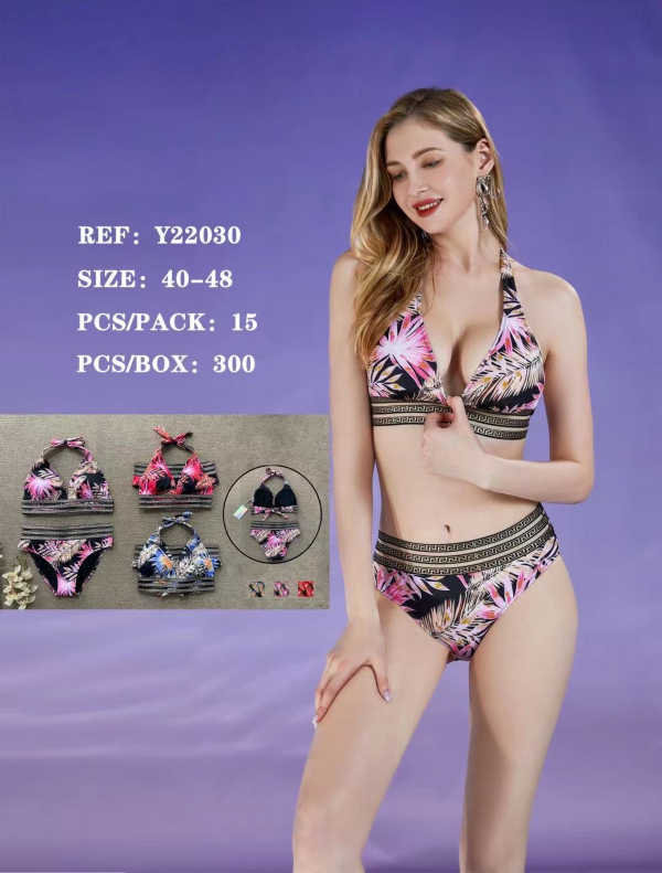 Stroje kąpielowe dwuczęściowy Roz 40-48, Mix Kolor Paczka 15 szt.