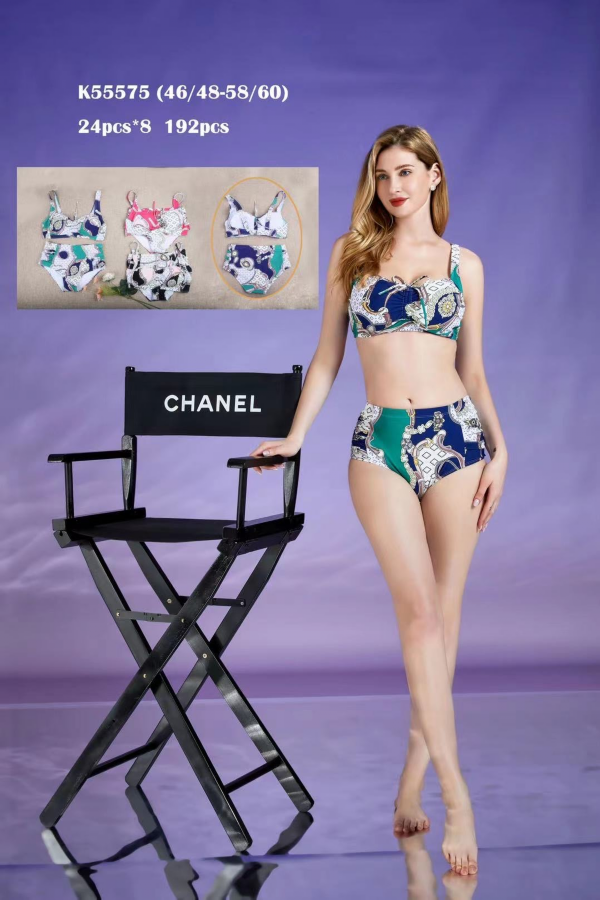 Stroje kąpielowe dwuczęściowy Roz 46-60, Mix Kolor Paczka 24 szt.